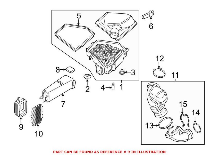 BMW Engine Air Intake Hose 13717646767